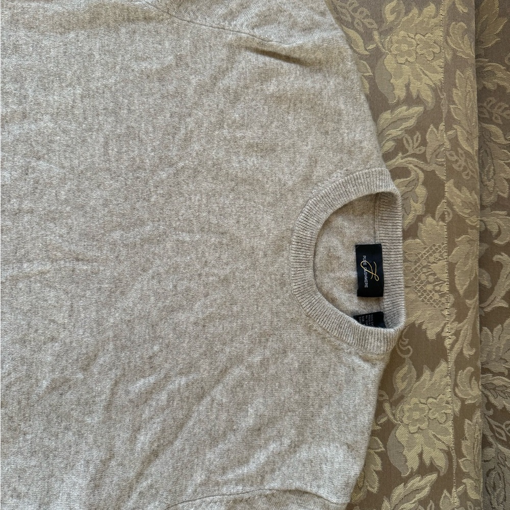 Cashmere sweater 26 1/2” long from shoulder to bottom.